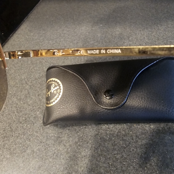 Ray-Ban Gold Aviator Sunglasses with Brown Lenses - Picture 6 of 6